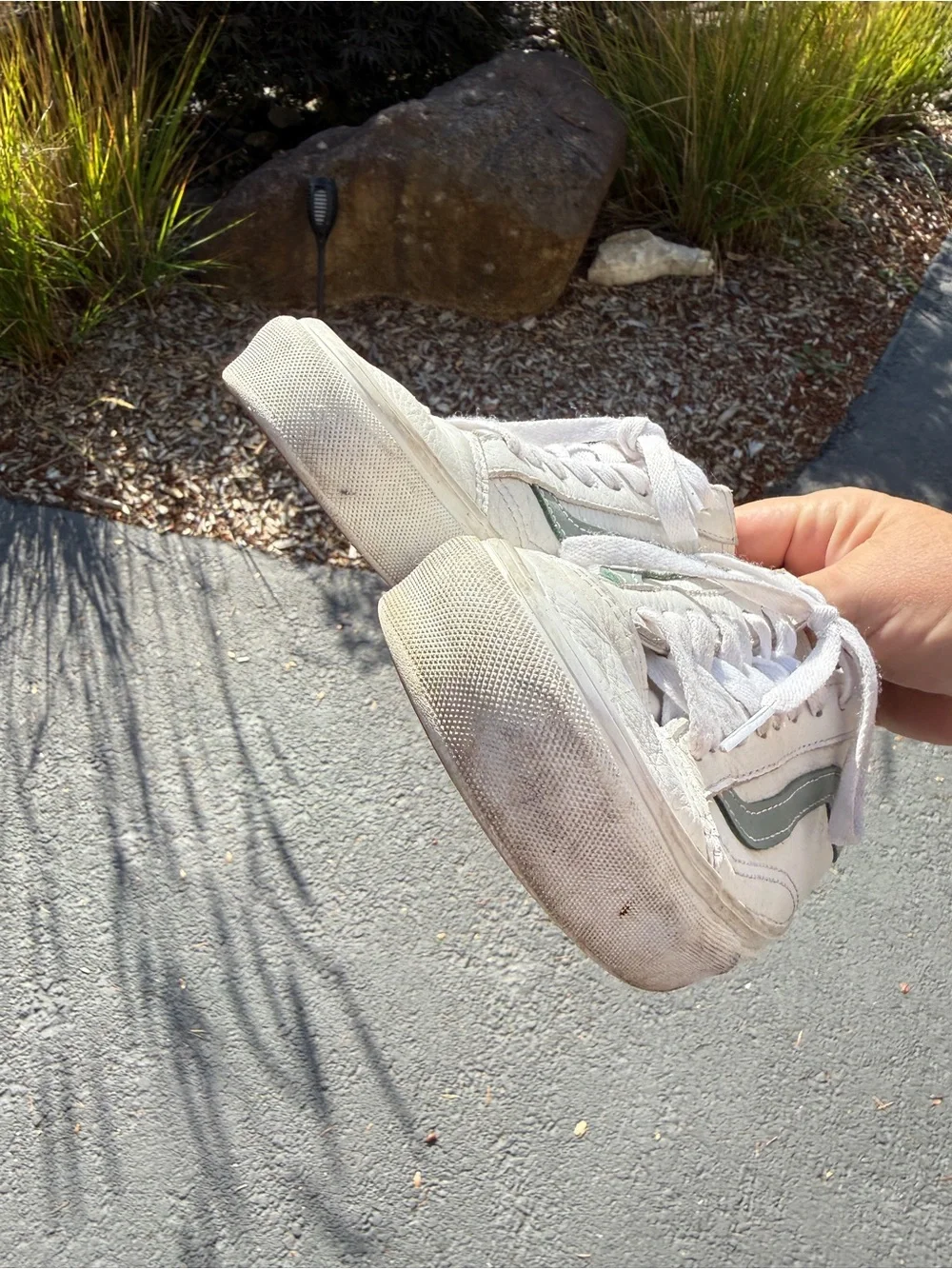 Vans White Women’s Slip-On Mule Sneakers Size 10